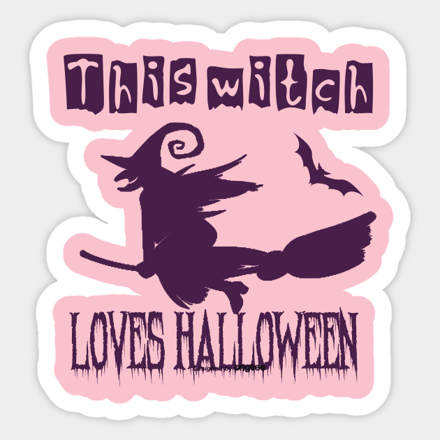 This Witch Loves Halloween Sticker by doctor ax